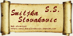 Smiljka Slovaković vizit kartica